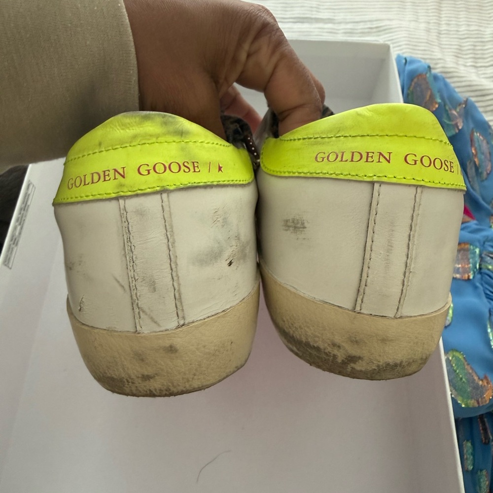 Golden Goose 37 - white and Green Sneakers - Picture 3 of 8